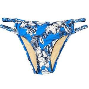 NWT Women's MINK PINK Cheeky Blue Floral Aqua Bomb Mid-Rise Bikini Bottoms Small